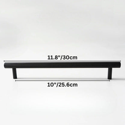 Residence Supply Hole to Hole: 10" / 25.6cm / Black Cucao Knob & Pull Bar