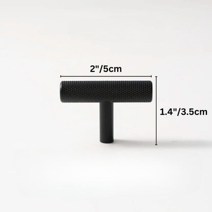 Residence Supply T Knob: 2" x 1.4" / 5 x 3.5cm / Black Cucao Knob & Pull Bar