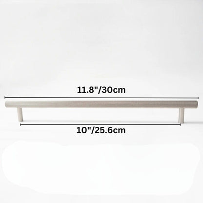 Residence Supply Hole to Hole: 10" / 25.6cm / Satin Nickel Cucao Knob & Pull Bar