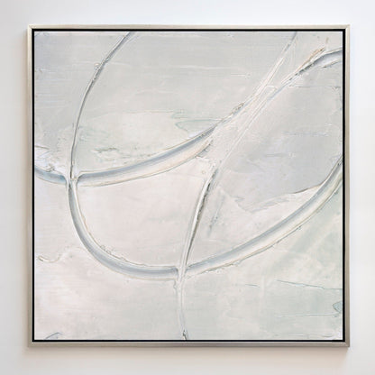 Julia Contacessi Fine Art Custom Canvas Print Gallery Wrapped / Silver / 53x53 Traces No. 5 - Canvas Print