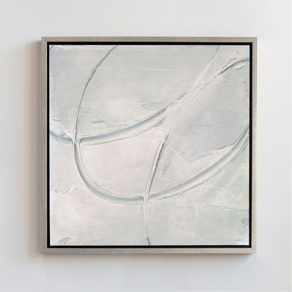 Julia Contacessi Fine Art Custom Canvas Print Gallery Wrapped / Silver / 24x24 Traces No. 5 - Canvas Print