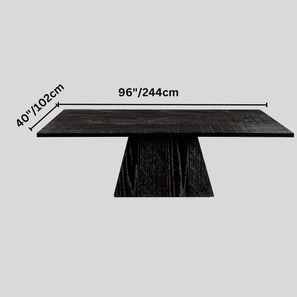 Residence Supply 96"x40" / 244x102cm Darvo Black Dining Table