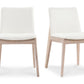 Moe's DECO OAK DINING CHAIR CREAM WHITE- SET OF TWO