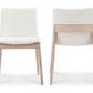 Moe's DECO OAK DINING CHAIR CREAM WHITE- SET OF TWO