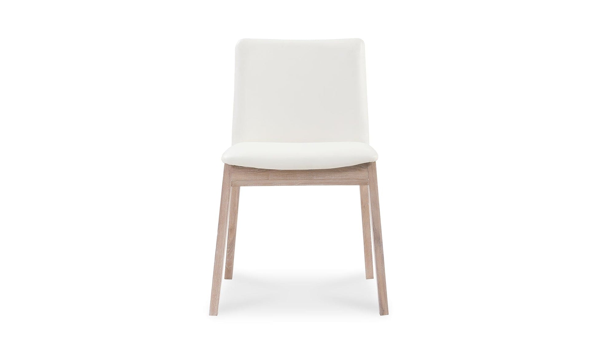 Moe's DECO OAK DINING CHAIR CREAM WHITE- SET OF TWO