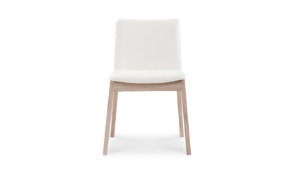 Moe's DECO OAK DINING CHAIR CREAM WHITE- SET OF TWO