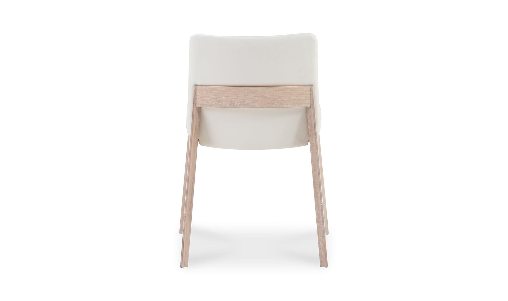 Moe's DECO OAK DINING CHAIR CREAM WHITE- SET OF TWO