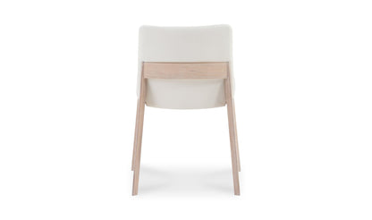 Moe's DECO OAK DINING CHAIR CREAM WHITE- SET OF TWO