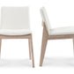 Moe's DECO OAK DINING CHAIR CREAM WHITE- SET OF TWO