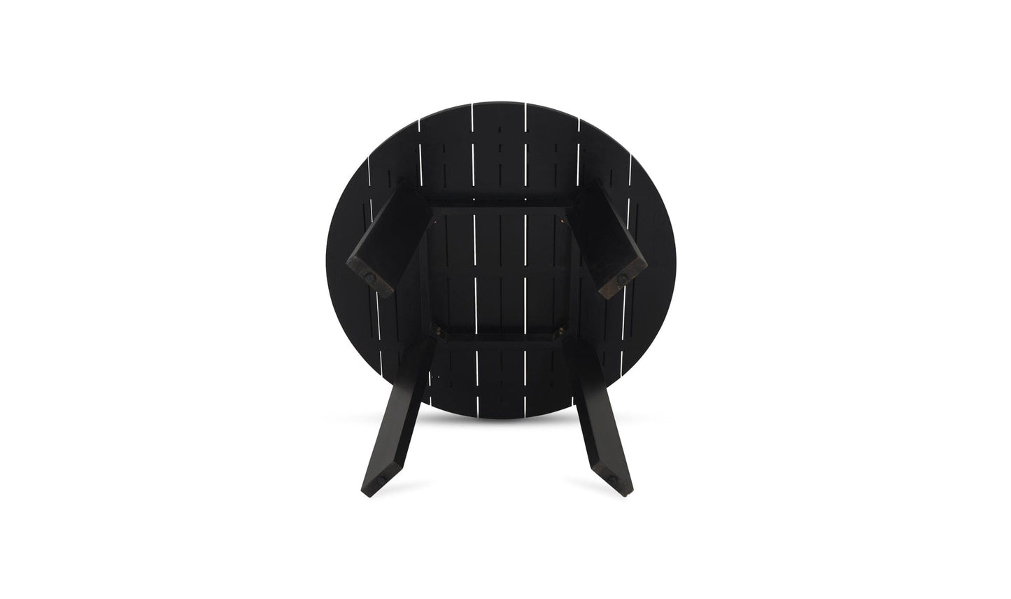 Moe's DELTA OUTDOOR DINING TABLE ROUND BLACK