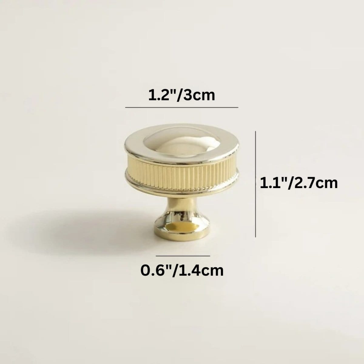 Residence Supply Knob: 1.2" x 1" / 3 x 2.7cm / B Derak Knob & Pull Bar