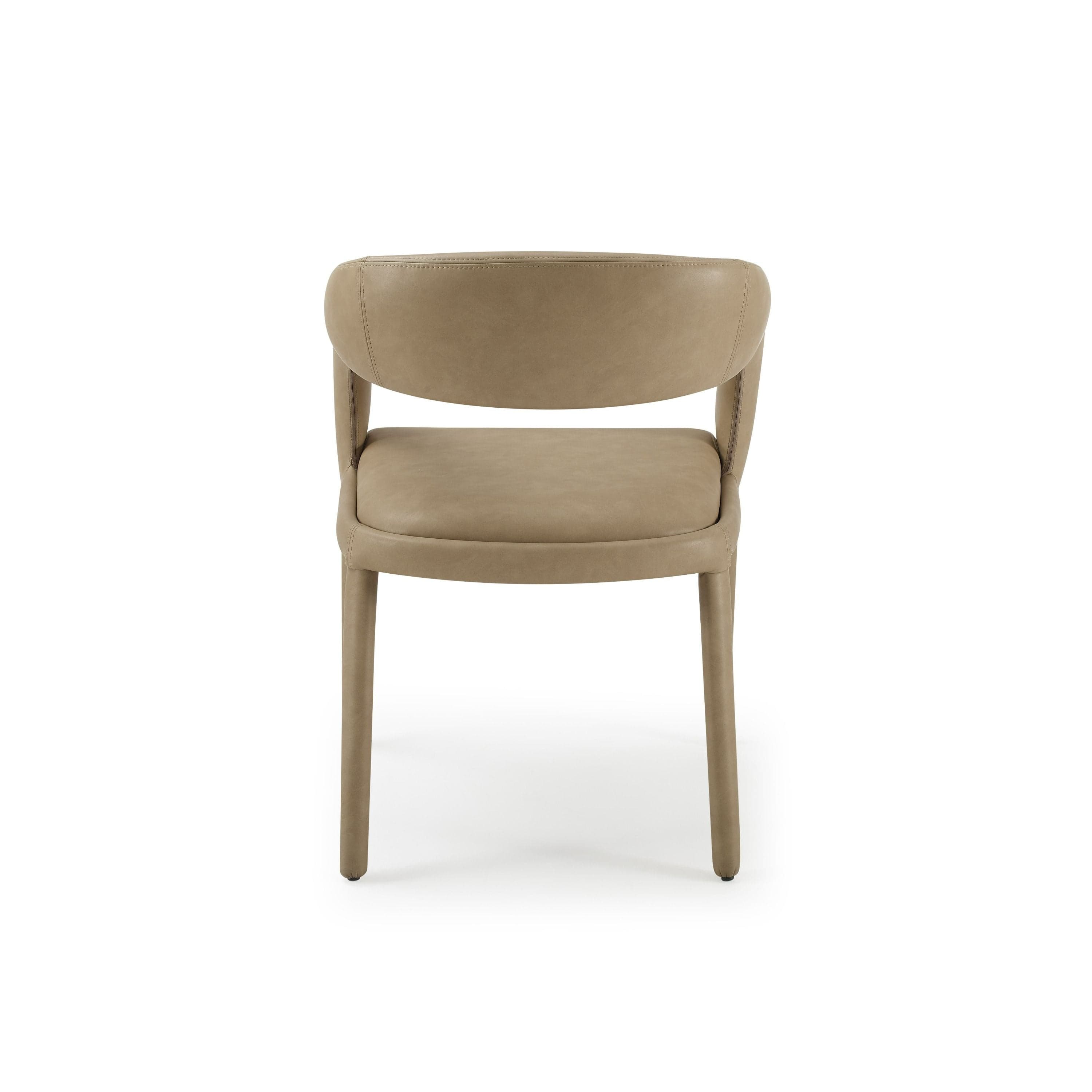 Modrest Mundra Modern Tan Leatherette Dining Chair The