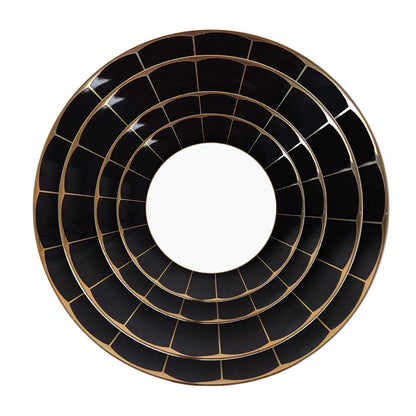 debelleo Dinnerware Nero 16-Piece Plate Set Serves 4