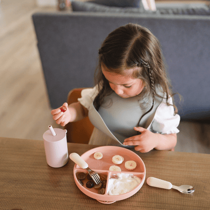 bug + bean kids dinnerware Silicone Suction Plate with Lid