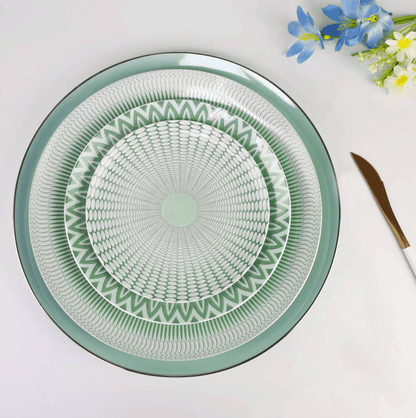 debelleo Dinnerware Verte 16-Piece Plate Set Serves 4