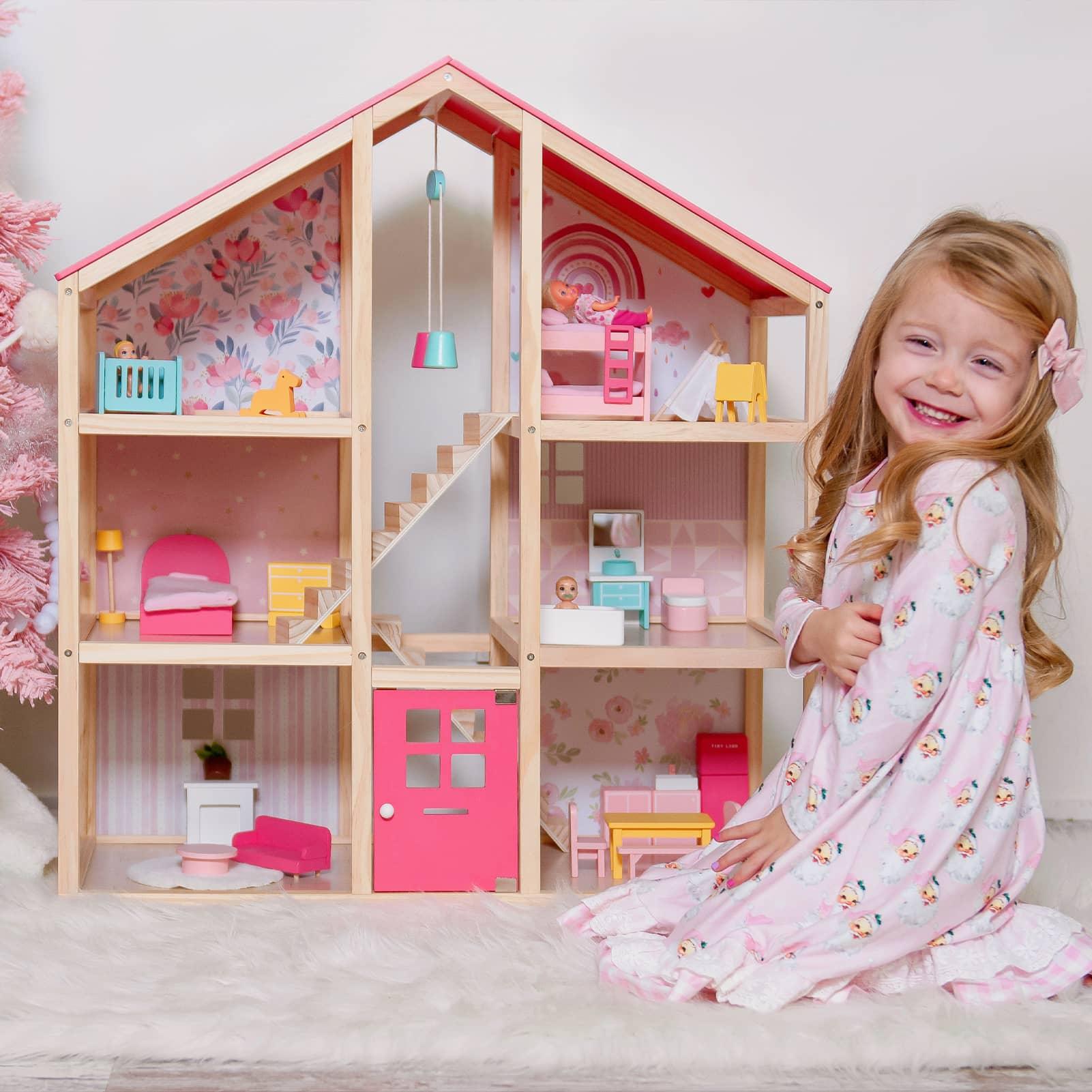 Tiny Land Dollhouse Tiny Land® Love Dollhouse with 30 Furniture