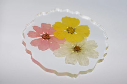 Dried Fruit and Flowers Resin Coasters