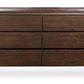 Moe's Dressers ROWAN 6 DRAWER DRESSER DARK BROWN