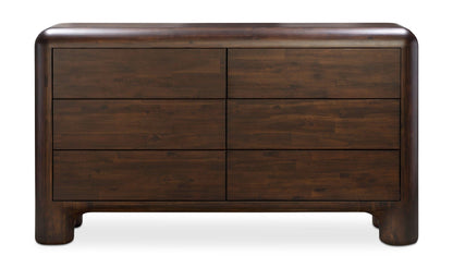 Moe's Dressers ROWAN 6 DRAWER DRESSER DARK BROWN