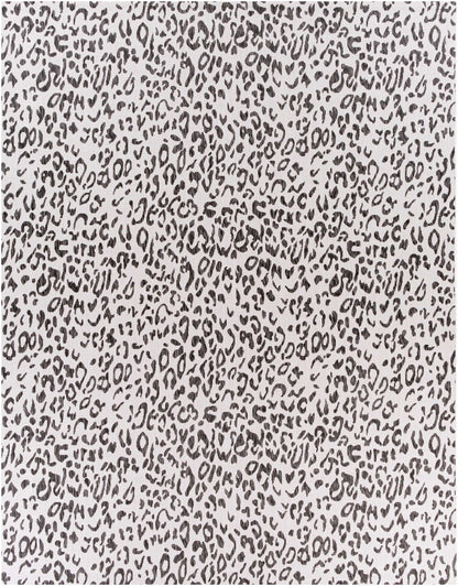 Alderbury White Leopard Print Rug.