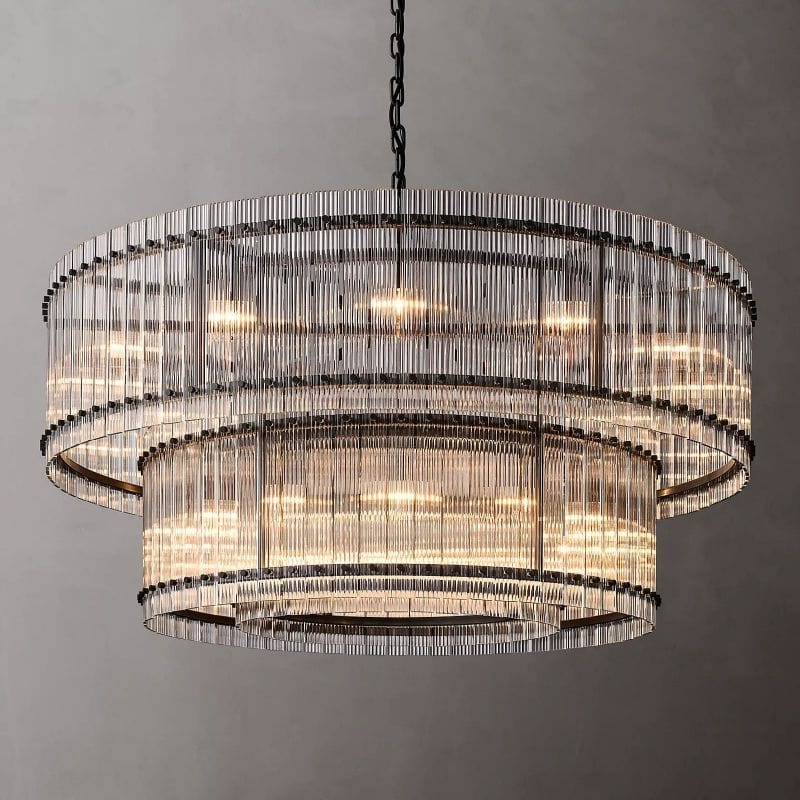 Residence Supply Matte Black / 60"x27" (152x67cm) Eikon 2-Tier Chandelier