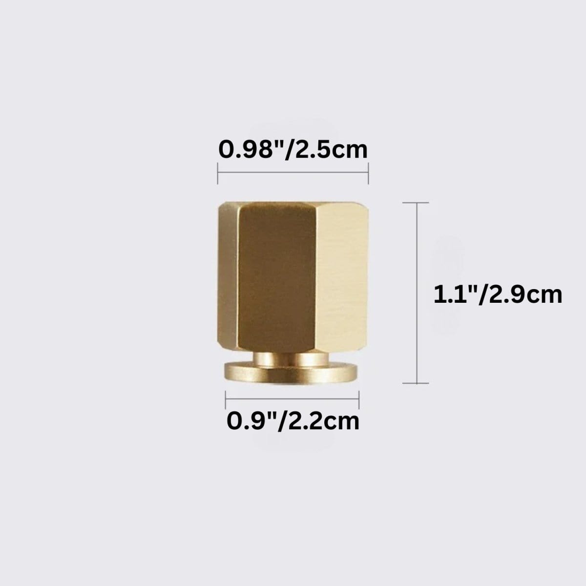 Residence Supply Knob: 0.98" x 1.1" / 2.5 x 2.9cm Eksa Knob & Pull Bar