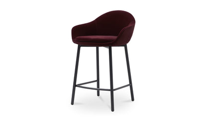 Moe's EMILY COUNTER STOOL WINE VELVET