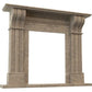 Emperador Light Brown Marble Hand-carved Fireplace Surround (W)12" (L)48" (H)60"