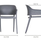 Moe's FARO OUTDOOR DINING CHAIR- SET OF TWO (GREY)