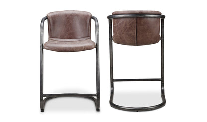 Moe's FREEMAN COUNTER STOOL GRAZED LEATHER-SET OF TWO