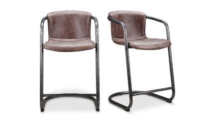 Moe's FREEMAN COUNTER STOOL GRAZED LEATHER-SET OF TWO