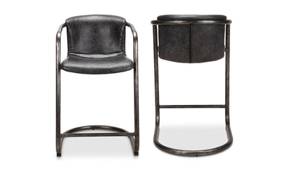 Moe's FREEMAN COUNTER STOOL GRAZED LEATHER-SET OF TWO