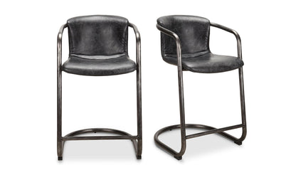 Moe's FREEMAN COUNTER STOOL GRAZED LEATHER-SET OF TWO