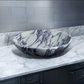 TCSC | Calacatta Viola Marble Oval Shape Above Vanity Bathroom Sink (W)18" (L)14" (H)5"