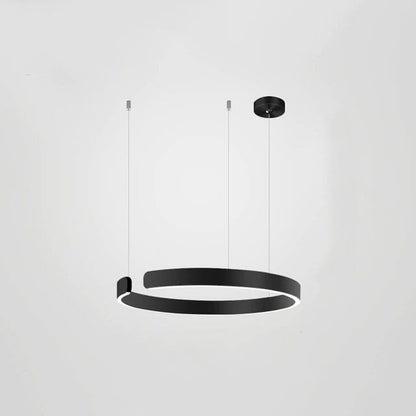 Residence Supply 1 Ring - 15.7" / 40cm - 24W / Warm White (3000K) / Black Halo Chandelier