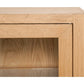 Moe's HARRINGTON SMALL CABINET Organic Bookshelf Slab with Glass Shelves