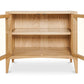 Moe's HARRINGTON SMALL CABINET Organic Bookshelf Slab with Glass Shelves