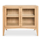 Moe's HARRINGTON SMALL CABINET Organic Bookshelf Slab with Glass Shelves