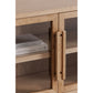 Moe's HARRINGTON SMALL CABINET Organic Bookshelf Slab with Glass Shelves