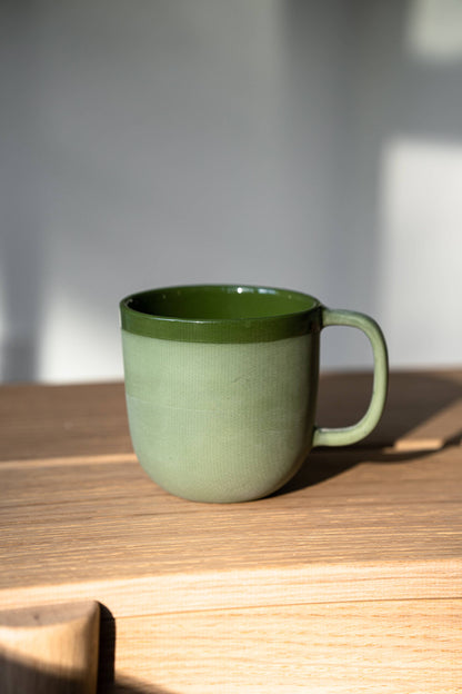 Ethical Trade Co Home Green / Coffee Mug / Plain Handmade Ukrainian Porcelain Cups