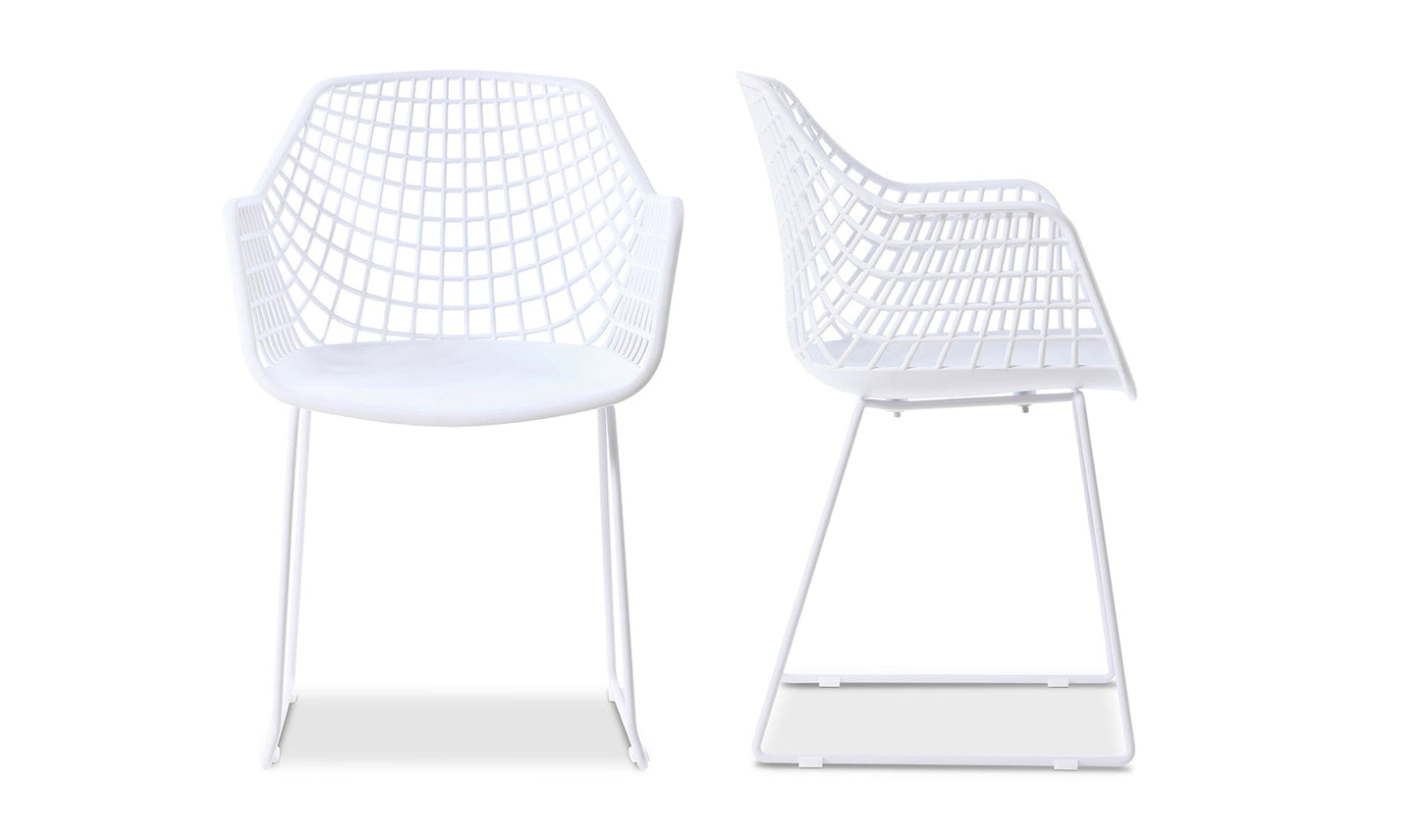 Moe's HONOLULU CHAIR WHITE -SET OF TWO