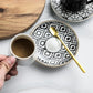 Espresso / Turkish Coffee Mugs with Saucer Plate and Teaspoon