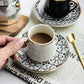 Espresso / Turkish Coffee Mugs with Saucer Plate and Teaspoon