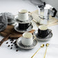 Espresso / Turkish Coffee Mugs with Saucer Plate and Teaspoon