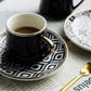 Espresso / Turkish Coffee Mugs with Saucer Plate and Teaspoon