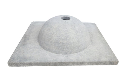 TCSC | Tundra Grey Marble Rectangular Bathroom Vanity Honed with Round Sink (W)18" (L)15"