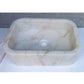 TCSC | European Sugar White Marble Sink Rectangular Above Vanity Bathroom Sink (W)18" (L)12" (H)5"