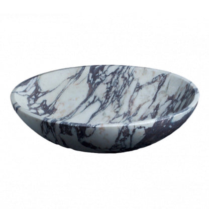 TCSC | Calacatta Viola Marble Oval Shape Above Vanity Bathroom Sink (W)18" (L)14" (H)5"