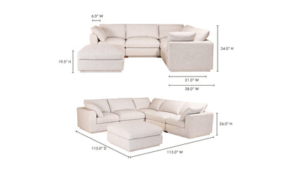 Moe's JUSTIN MODULAR SECTIONAL