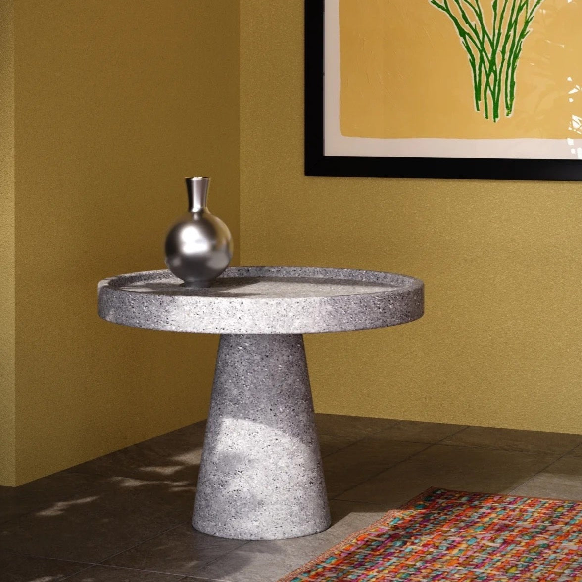 Kalif Luna Terrazzo Lightweight Concrete Side Table